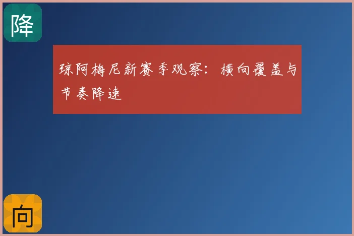 琼阿梅尼新赛季观察：横向覆盖与节奏降速